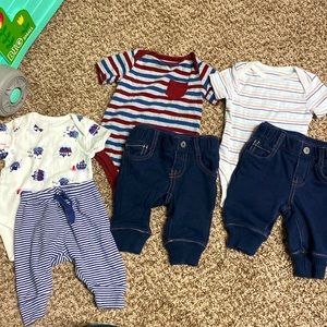 0-3 month outfit bundle all pants are baby gap
